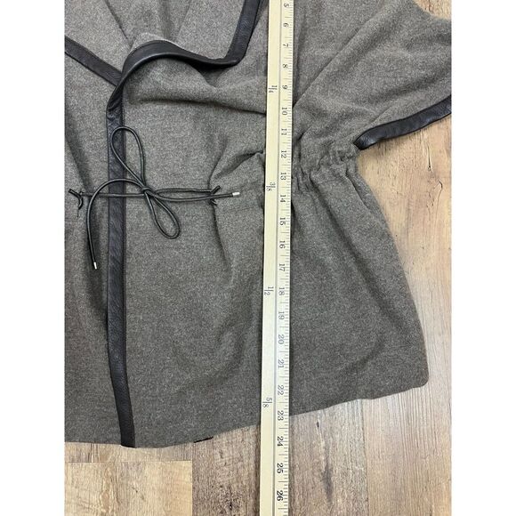 Agnona Cashmere Silk Leather Cardigan Jacket Women's 46 Brown Made In Italy NWOT - Picture 14 of 15